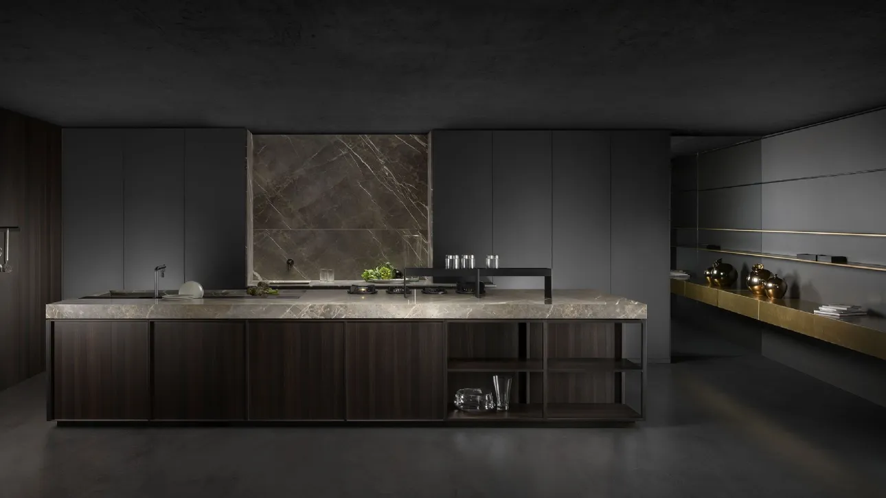 Cucina Design con isola Kuadra di Key Cucine