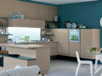 Cucina Moderna Extra angolare in laccato opaco Beige Ecru di Veneta Cucine