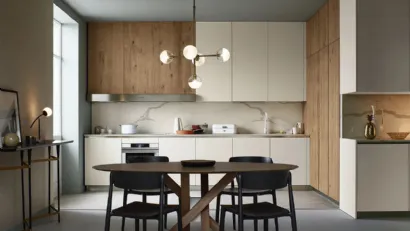 Cucina moderna Lounge Bianco Kos e Rovere di Veneta Cucine