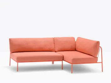 Divano modulare in tessuto e metallo Nolita Sofa di Pedrali