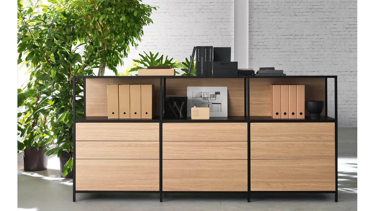 Cassettiera Ufficio Biblos Grid 5 di Martex