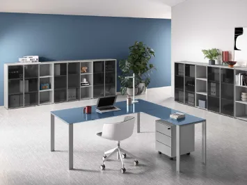 Scrivania Direzionale in vetro Funny Plus 2019 Gamba U di About Office