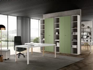 Scrivania Direzionale in laccato bianco opaco Hype 02 di About Office