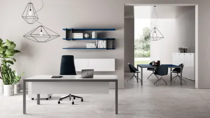 Scrivania Direzionale in vetro laccato Hype 03 di About Office